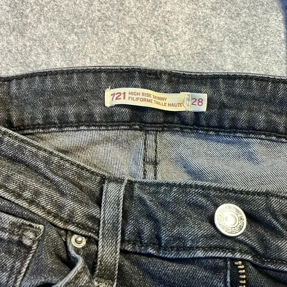 Levi's High Rise Skinny 721, Washed  Black - Picture 11 of 11